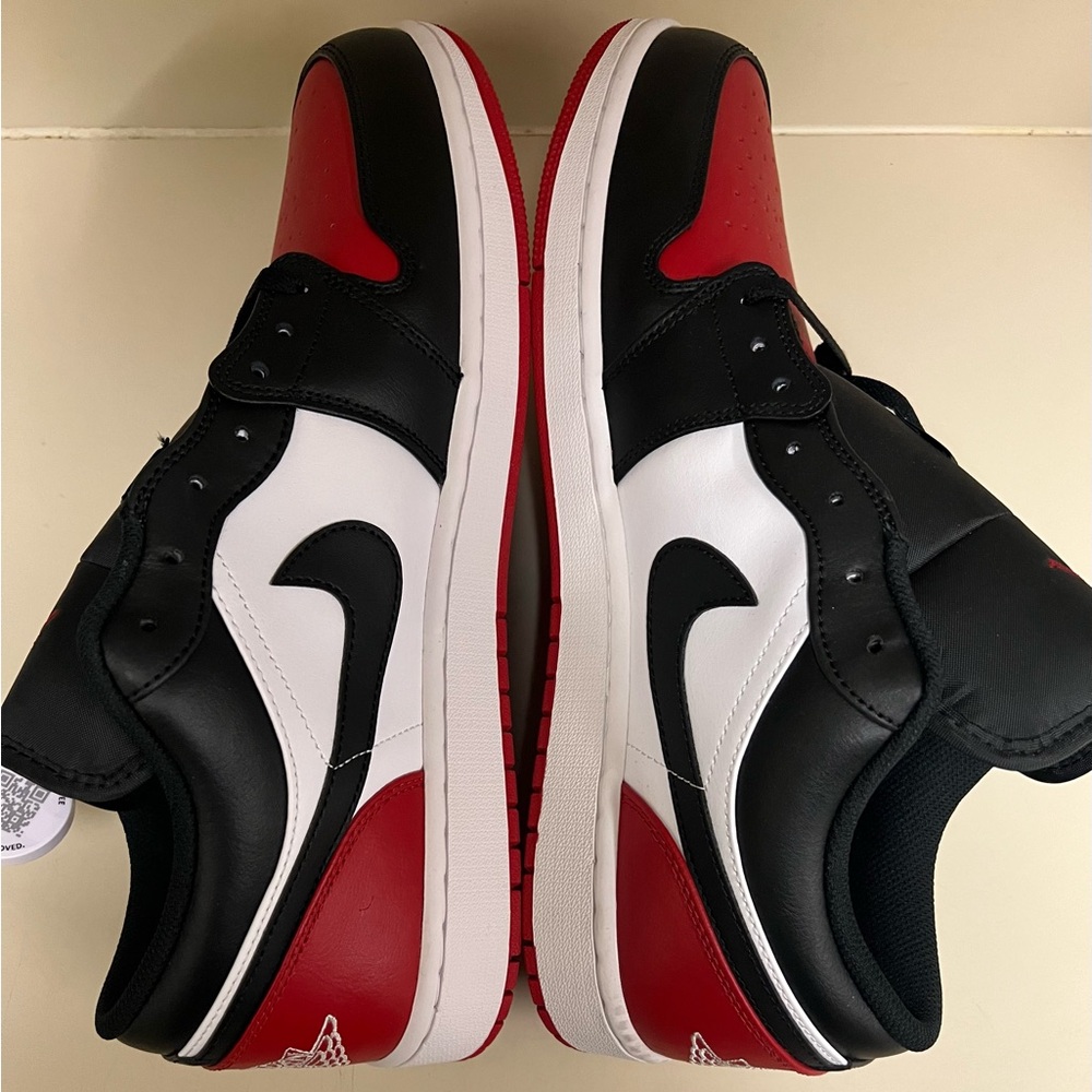 Jordan 1 Bred Toe 2.0, Black, White, and Red, Size 14, New - Picture 6 of 14
